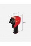 Mini Light Weight Impact Wrench, 1/2" Square Drive, Max. 550 ft-lb