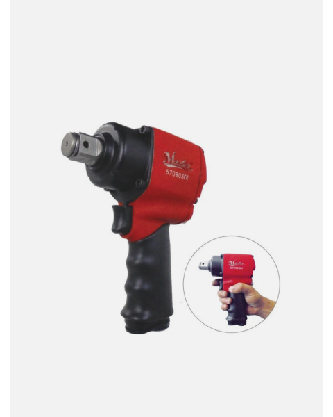 Master Palm Mini High Torque Impact Wrench, 3/4" Square Drive, Max. 1100 ft-lb - Low Pneumatic Air Consumption