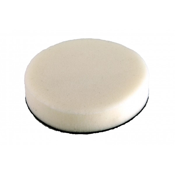 Hook and Loop White Polisher Flat Foam Buffer Pads - Medium Soft White Pads - Set of 3 - Air Polisher Accessory, 2 inch