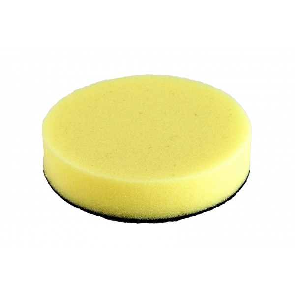 Hook and Loop Yellow Flat Foam Pad Buffer Sponge - Set of 3 - Air Polisher Accessory, 2 inch