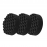 Hook and Loop Soft Black Waffle Foam Pad Buffer Sponge - Set of 3 Pieces - Air Polisher Accessory, 2 inch