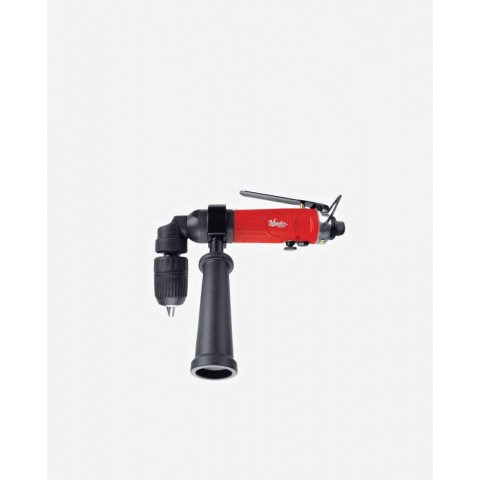 MPT-28490K Industrial 1/2"  Right Angle Air Drill, Jacobs Quick Change Chuck With Side Handle, Low Profile 90 Degree Angle, 500 Rpm