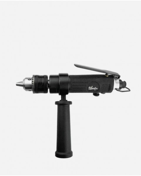 MPT-21470 1/2" Reversible Straight Air Drill - Keyed Jacobs Chuck With Side Handle - 800 Rpm - 1/2 HP