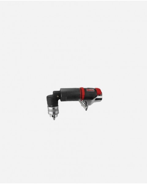 Low Speed 1/4" Right Angle Air Drill with Higher Torque - Non Reversible - Keyed Jacobs Chuck - 1250 rpm