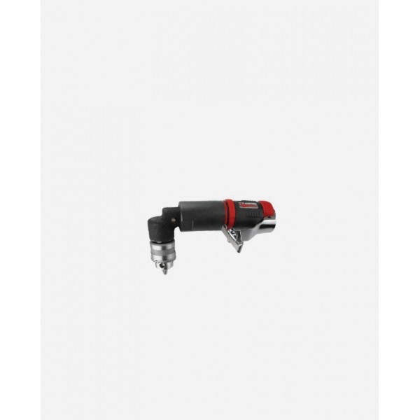 Low Speed 1/4" Right Angle Air Drill with Higher Torque - Non Reversible - Keyed Jacobs Chuck - 1250 rpm