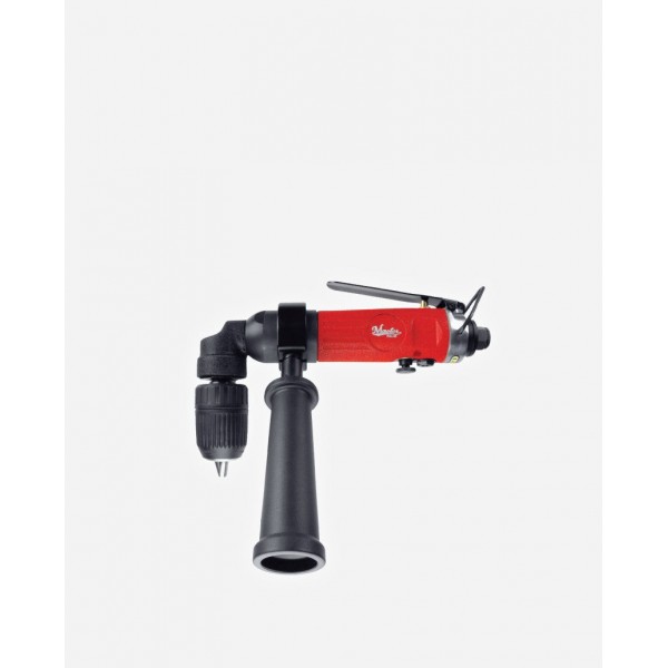 Master Palm 28500K Industrial 3/8 inch 90 Degree right Angle Air Drill Reversible with Quick Change Chuck and side Handle, 1700RPM