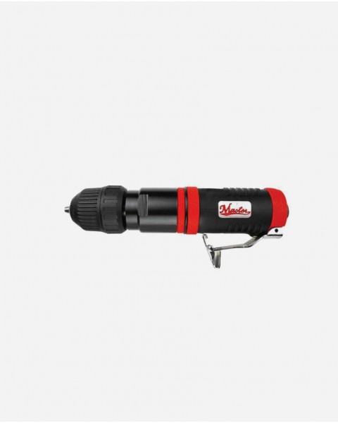 Master Palm Industrial Heavy Duty 3/8" Straight Inline Pneumatic Air Drill, Jacobs Keyless Quick Change Chuck, 2500 Rpm, 0.9 Hp