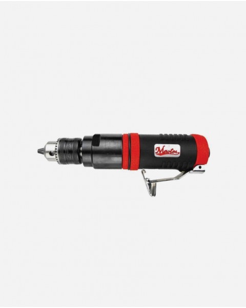 Master Palm Industrial Heavy Duty 3/8" Straight Inline Pneumatic Air Drill,  Jacobs Keyed Chuck, 2500 Rpm, 0.9 HP