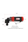 Industrial right angle air die grinder, 12000 rpm, 0.9 hp, 1/4" and 1/8" die grinder